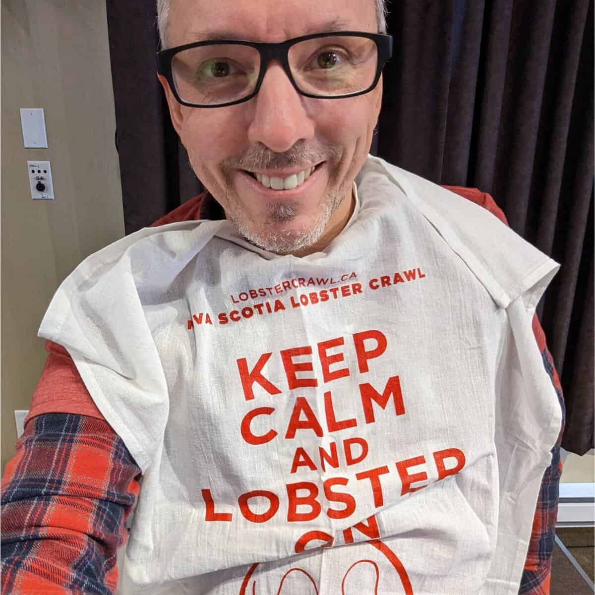 Pete as a judge at the Nova Scotia Lobster Crawl Lobster Roll competition.