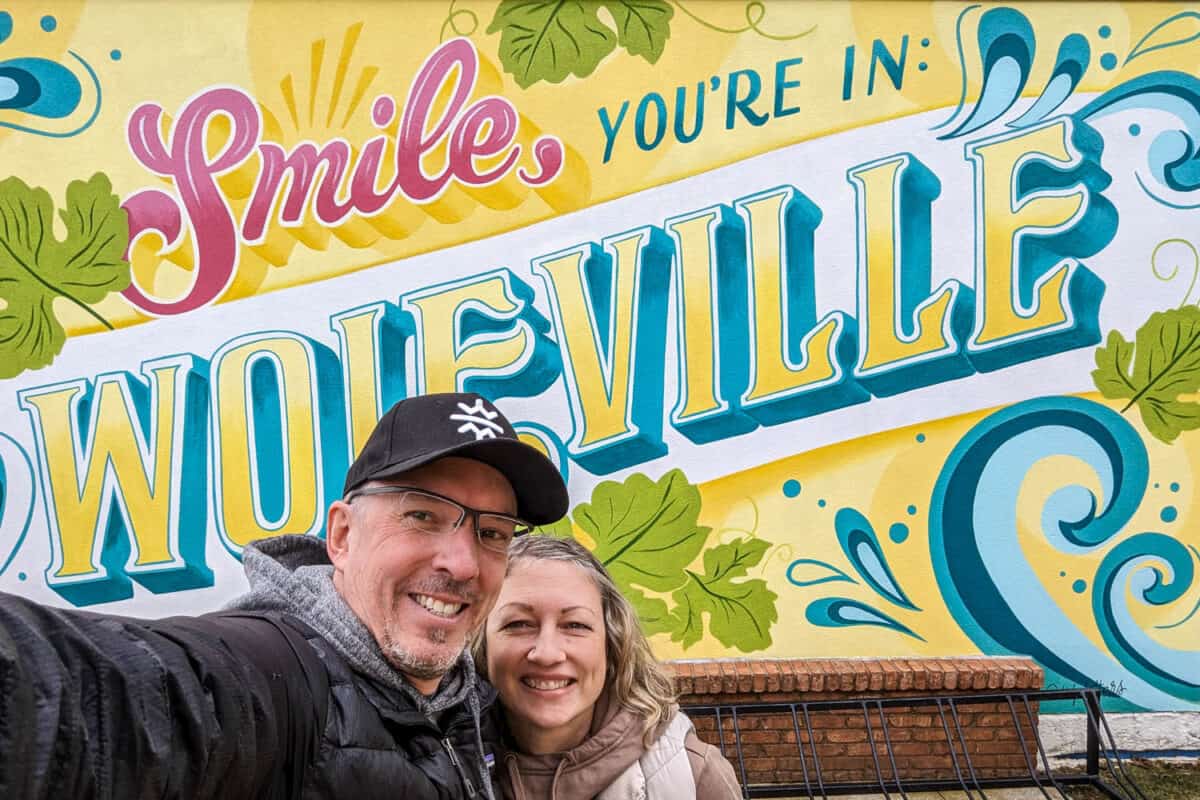 Dalene and Pete in Wolfville, Nova Scotia