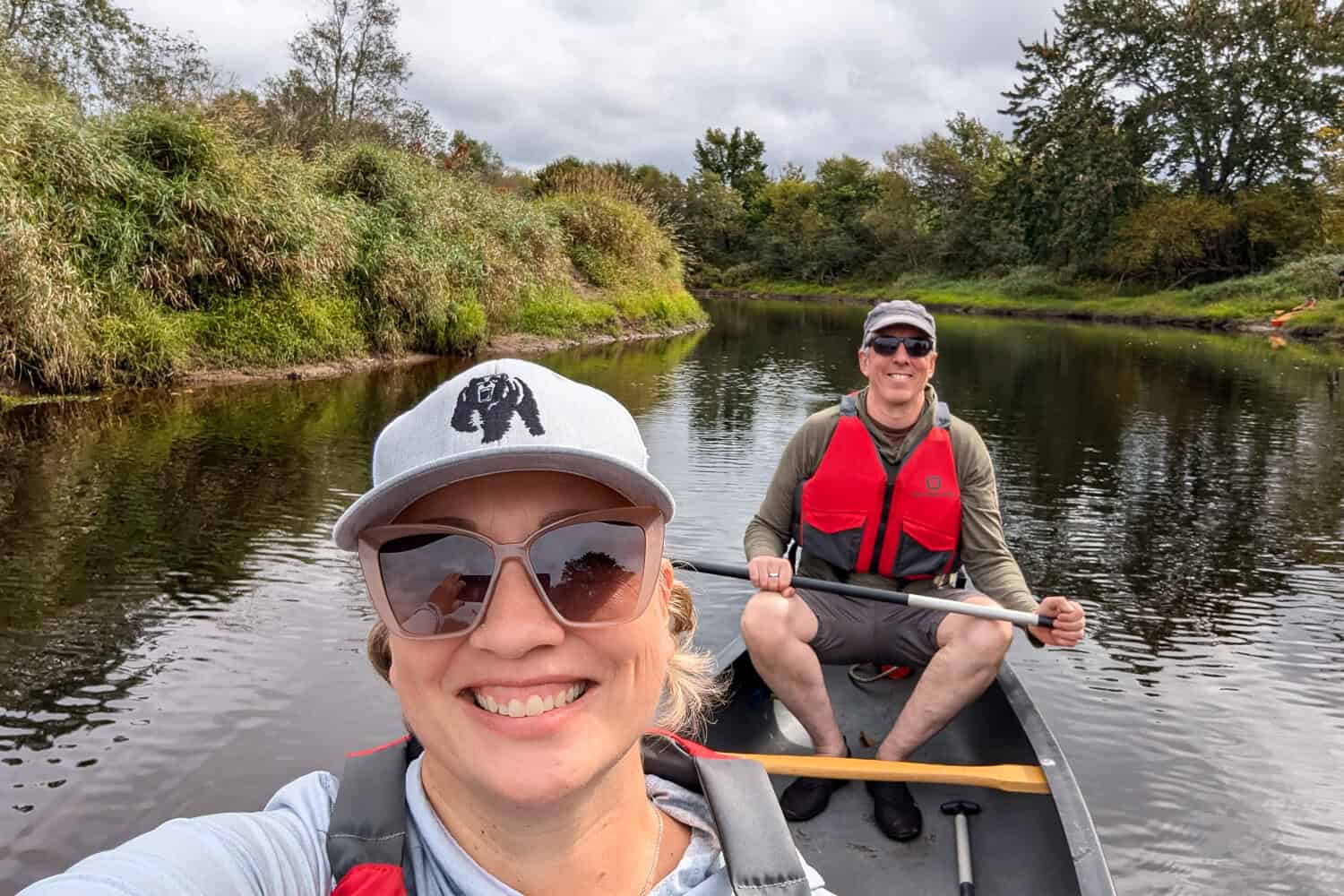 Dalene and Pete Paddling down the Musquodoboit River