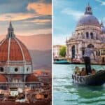 The choice between traveling to Florence or Venice