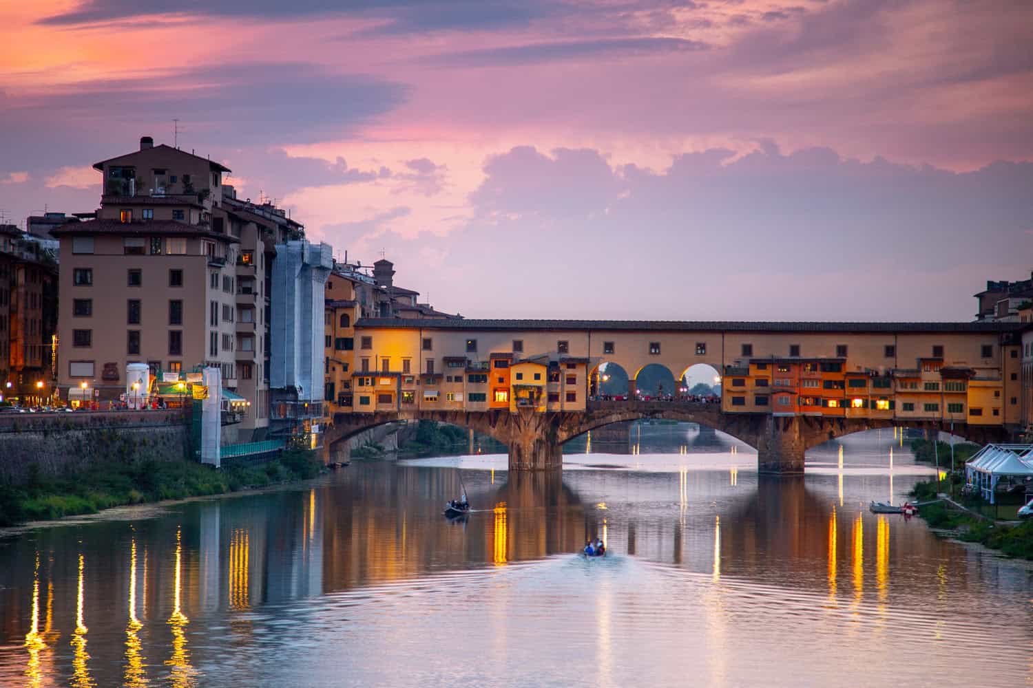 Ponte Vecchio at Sunset in Florence