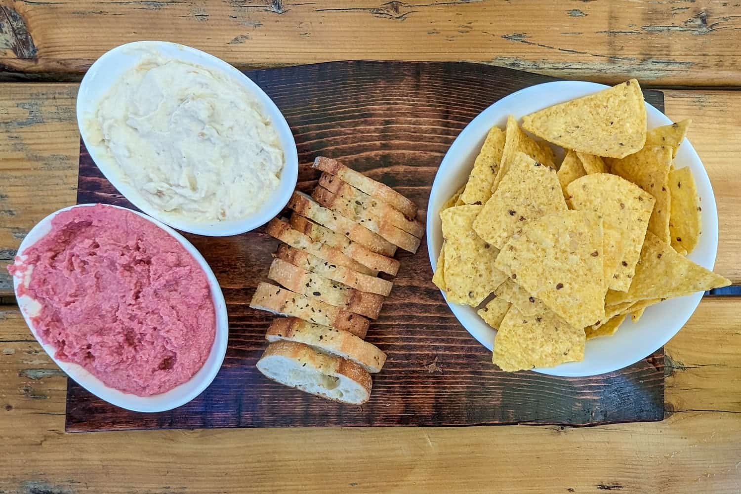 A tray of dips from Emerald Light in Shelburne.