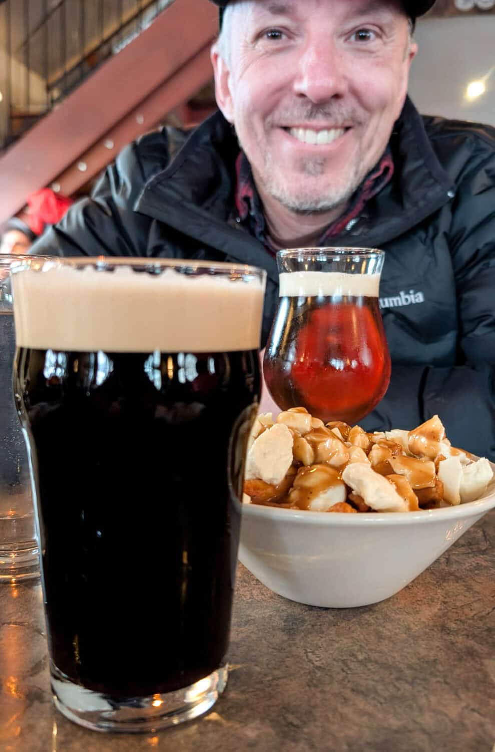 Beers and Poutine from La Diable Microbrasserie