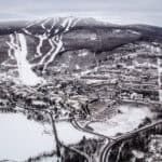 A view of Mont Tremblant from above on a helicopter tour.