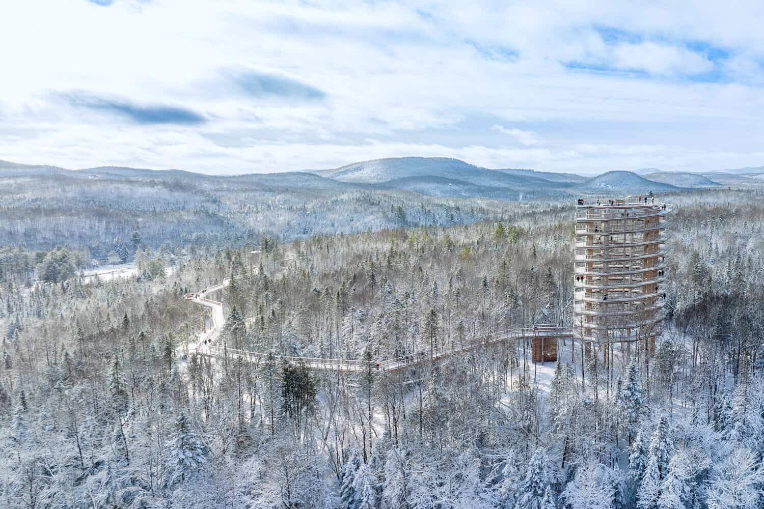 Sentier des Cimes Aerial - a view of the Quebec Laurentians